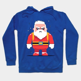 Pop Art Santa: A Colorful and Angry Christmas Illustration Hoodie